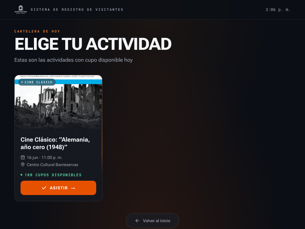 Kiosko de autoregistro de Contan2